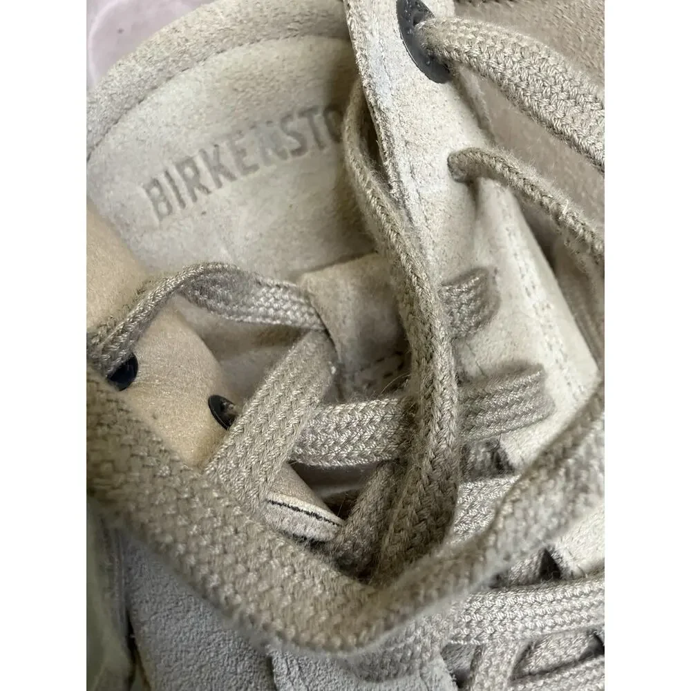 Birkenstock Bend Low Sneaker Womens EU 39 US 8-8.5 Sand Suede Low Lace Up Oxford